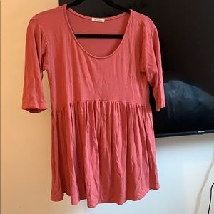 Pink peplum top